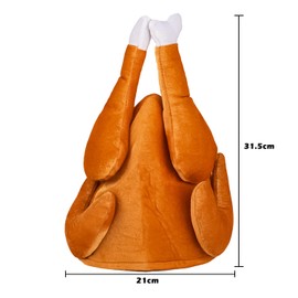 Bohue Christmas Turkey Hat Thanksgiving Roasted Turkey Hat Funny Chicken Leg Hat Creative Costume Headwear for Thanksgiving Christmas Party