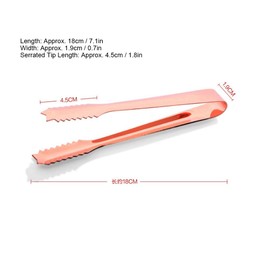 MOUMOUTEN Pinzas Para Hielo, Clip Para Hielo De Acero Inoxidable, Pinzas Para Alimentos Con Punta Dentada Para Uso En El Hogar, Fiesta, Bar, Restaurante(cobre (color))