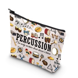 JNIAP Marching Band Makeup Bag Marching Band Gifts Percussion The Only Section That Doesn't Blow Marching Band Season Gifts (PERCUSSION mb)