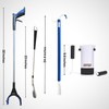 Long Shoe Horn, Grabber Reacher Tool, Sock Aid Device, and