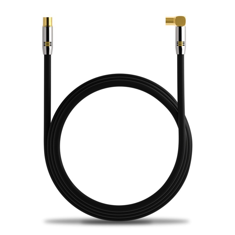 deleyCON TV Antenna Cable 5m (16.41 ft.) Coaxial Cable Gold-plated