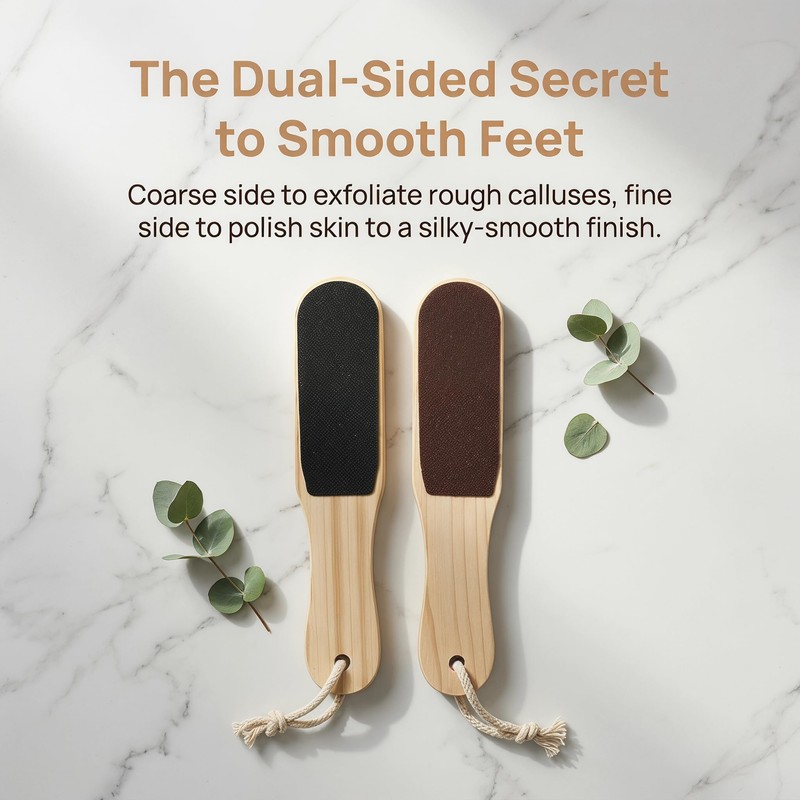 2 Pack Black Double Sided Foot Rasp Manicure File Callus,Reusable