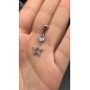 Belly Ring 14 Gauge Star Dangle Belly Button Ring Stainless