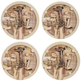 Thirstystone Stoneware Golf Treasures Coaster, Multicolor