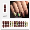 Vopintpy Fall Press on Nails Short Square Thanksgiving Fake Nails