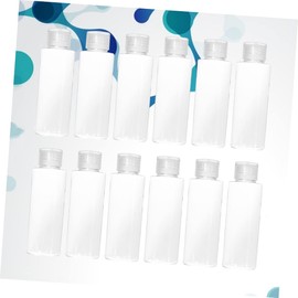 PACKOVE 12Pcs Refillable Emulsion Travel Bottle Transparent Flip Top Bottles for Gel Lotion and Alcohol Portable Containers for Easy Use