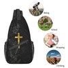 MANQINF Jesus Christian Cross Sling Bag,Casual Crossbody Backpack Shoulder Chest