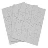 INOVART Puzzle-It 16-Piece Blank Puzzle, 24 Puzzles Per Package, 4" x 5-1/2", White