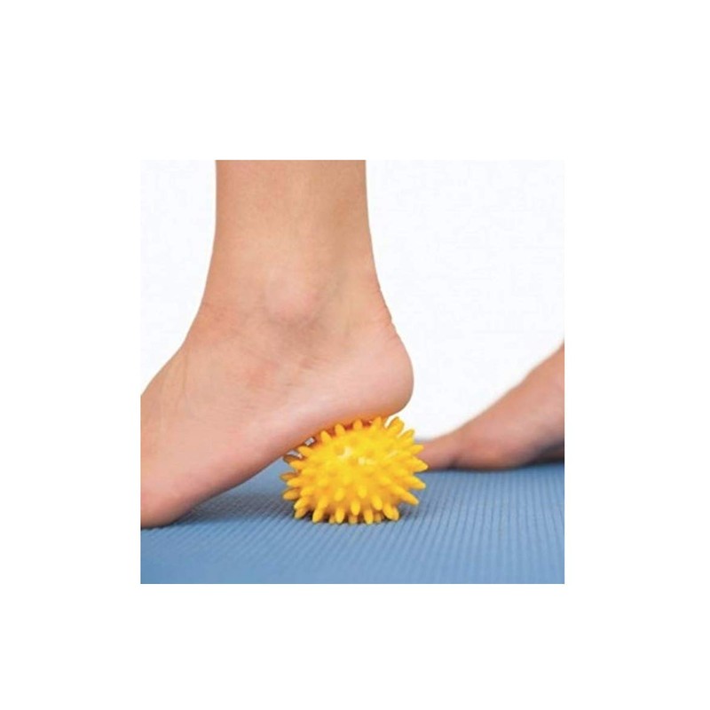 2-Pc Spiky Massage Ball Rollers Set in Yellow