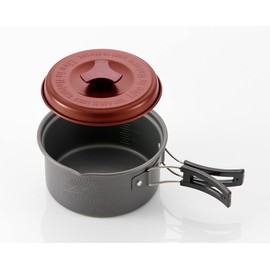 Skater X Kanochikara AN15-A Aluminum Pot, 5.1 inches (13 cm), With Lid, Outdoor, Red