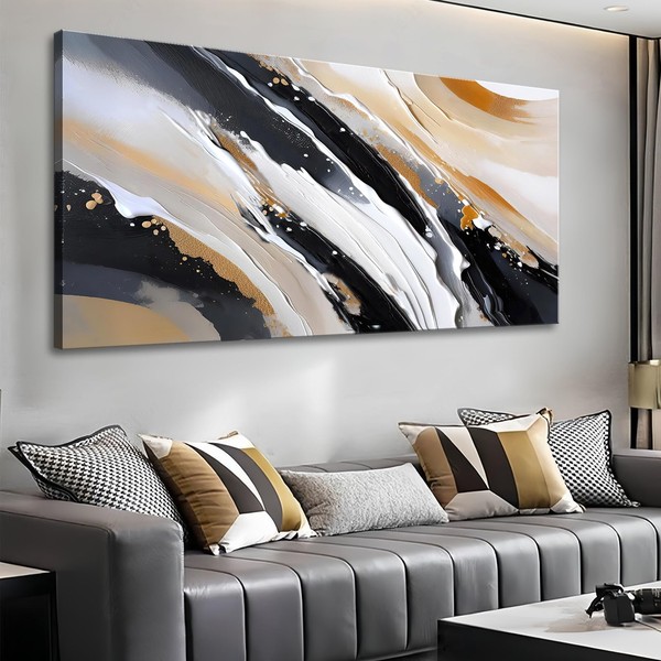 Abstract Wall Art Wall Decor Brown and Black White Modern