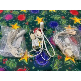 Department 56 New Set of 3 - Dept 56 Village House LIGHT CORDS Single Socket Clip for Houses