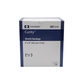 Covidien 2236 Curity Stretch Bandage, Sterile in Soft Pouch, 4" x 4.1 yd, 75" Relaxed (Pack of 12)