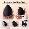 BEAKEY BEAKEY Makeup Sponge Set, 5 Pcs Black Foundation Blending