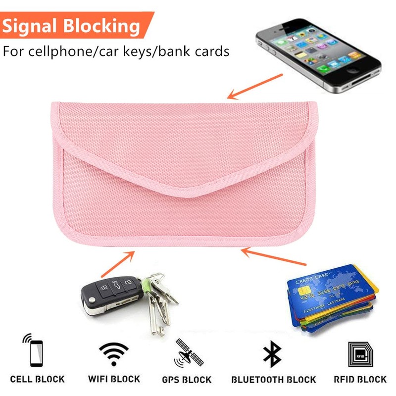Faraday Key Fob Protector (2 Pack), Premium Faraday Bag/Pouch, Car