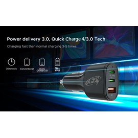 Key Power 60W Fast Charge USB PD Type-C Car Charger Adapter For iPhone 15 14 13 12 Pro Max