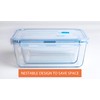 HUSANMP Borosilicate Tempered Glass Food Storage Containers with BPA-Free Lids,