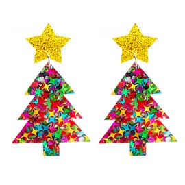 Christmas Earrings for Women,Xmas Tree Earrings Acrylic Christmas Tree Drop Dangle Earrings Xmas Holiday Accessory Christmas Stocking Stuffers for Teen Girls(Tree 2)
