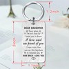 Jzxwan I Love You My Daughter Birthday Graduation Keyring Gifts,