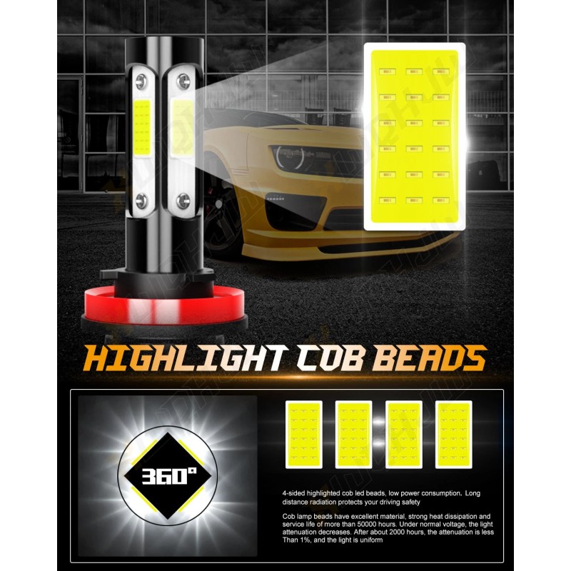 CHUSYYRAY 9005 H11 H11 LED Headlight + Fog Light Super