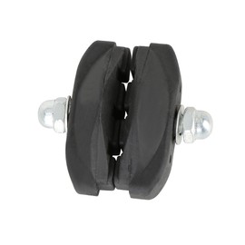 Partuto 1 Pair Universal Bike Brake Pad - Metal Rubber Black Silver Tone