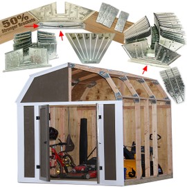 50% Structurally Stronger Truss Design Easy Shed Kit Builds 6'–14’ Widths Any Length - Bonus Miter Template, Storage Barn Garage Playhouse Easy Framing Kit - 2x4 Basic Barn Roof DIY EZ Framer Kit