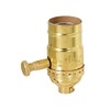 B&P Lamp® Medium Base Full Range DIMMER Socket, Solid Brass