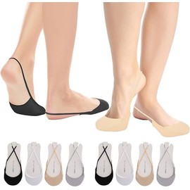 8 Pares Calcetines Invisibles para Mujeres, Calcetines Especiales para Tacones Altos, Calcetin Corte Ultra Bajo con Agarres Antideslizantes, 8 Pares