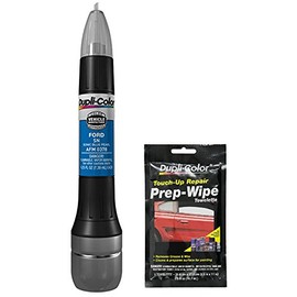 Dupli-Color AFM0378 Sonic Blue Pearl Exact-Match Scratch Fix All-in-1 Touch-Up Paint for Ford Vehicles (SN) Bundle with Prep Wipe Towelette (2 Items)