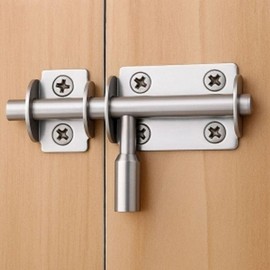 EAS Safe & Sturdy Stainless Steel Slide Bolt Lock Set (2-Pack) for Doors 2ea