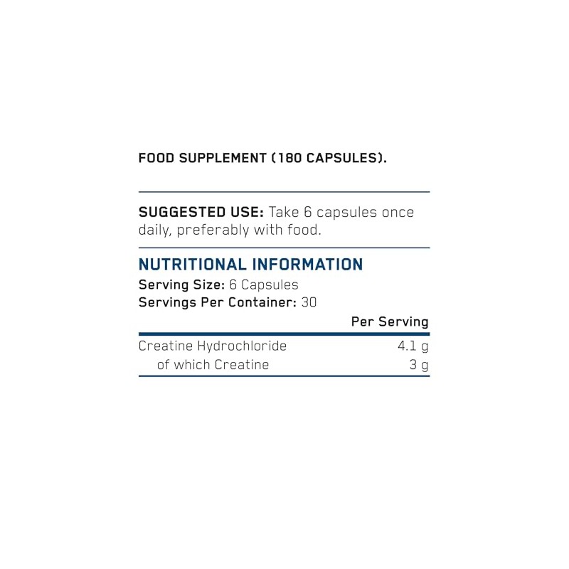 Applied Nutrition Creatine HCL Capsules, 3g Creatine Per Serving, Creatine
