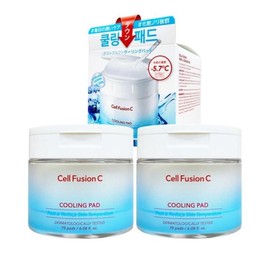 Cellfusion C Post Alpha Cooling Pads 70 sheets, 2 packs, soothing moisturizing toner pads / 셀퓨전씨 포스트 알파 쿨링 패드 70매 2통 진정 보습 토너패드