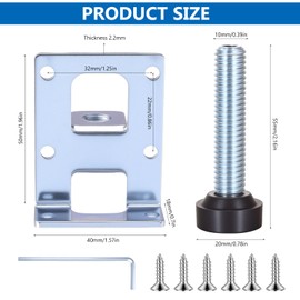 XxinXrong Pack of 4 Levelling Feet, Furniture Feet, Adjustable Furniture Feet, 55 mm Base Feet, Height Adjustable Feet, Metal Cabinet Feet, Furniture Foot for Cabinets, Workbench, Shelf Feet, Table