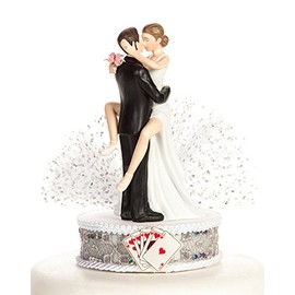 Wedding Collectibles Funny Sexy Las Vegas Bride and Groom Wedding Cake Topper