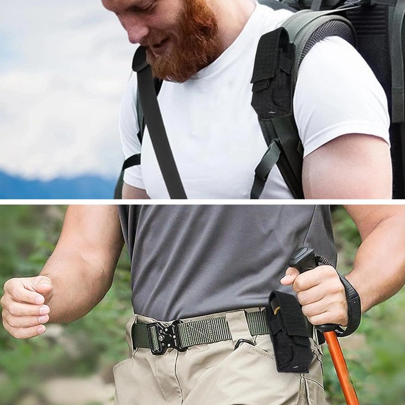 Poemtian Flashlight Pouch Nylon Flashlight Torch Pouch Tactical Flashlight Holster