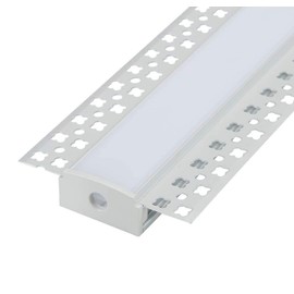 StarlandLed 16-Pack Plaster-in LED Aluminum Channel 3.3ft with Flange for LED Strip, Drywall Aluminum Profile with Clip-in Diffuser and End Caps