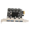PCIE to USB Expansion Card 4 USB 3.0 Ports 5Gbps