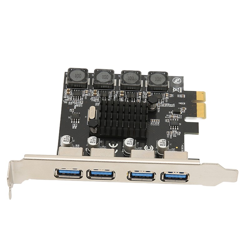 PCIE to USB Expansion Card 4 USB 3.0 Ports 5Gbps