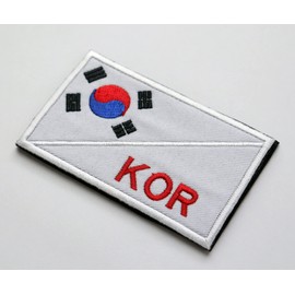 Patch Korean Flag KOR Velcro Removable Military Airsoft Flag of South Korea Tai Chi Flag Embroidered Patch