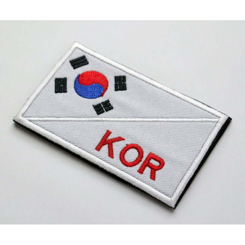 Patch Korean Flag KOR Velcro Removable Military Airsoft Flag of