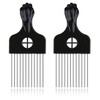 2 Pack Afro Comb and Metal Wig Detangler - Braid
