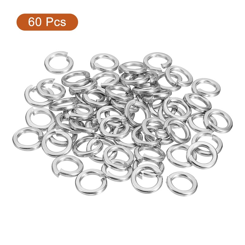sourcing map 60 Pcs Spring Lock Washer, M8 Split Lock