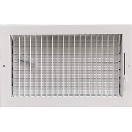HBW 14" x 8" Adjustable Blade Sidewall Ceiling Register Vent Cover Diffuser Heavy Duty Stamped Steel (Listed Size is for Duct Opening or Inside Measurement)