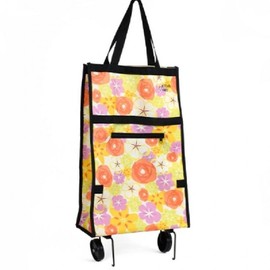 Wheeled Shopping Cart & Market Basket Hand Carrier