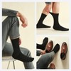 WARIKI Classic Rib Business Socks, Set of 6 Pairs, Black