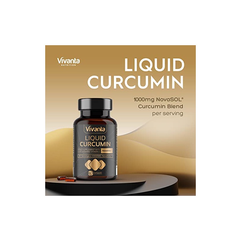Liquid Curcumin - 60 Capsules - 185x Turmeric or Curcumin