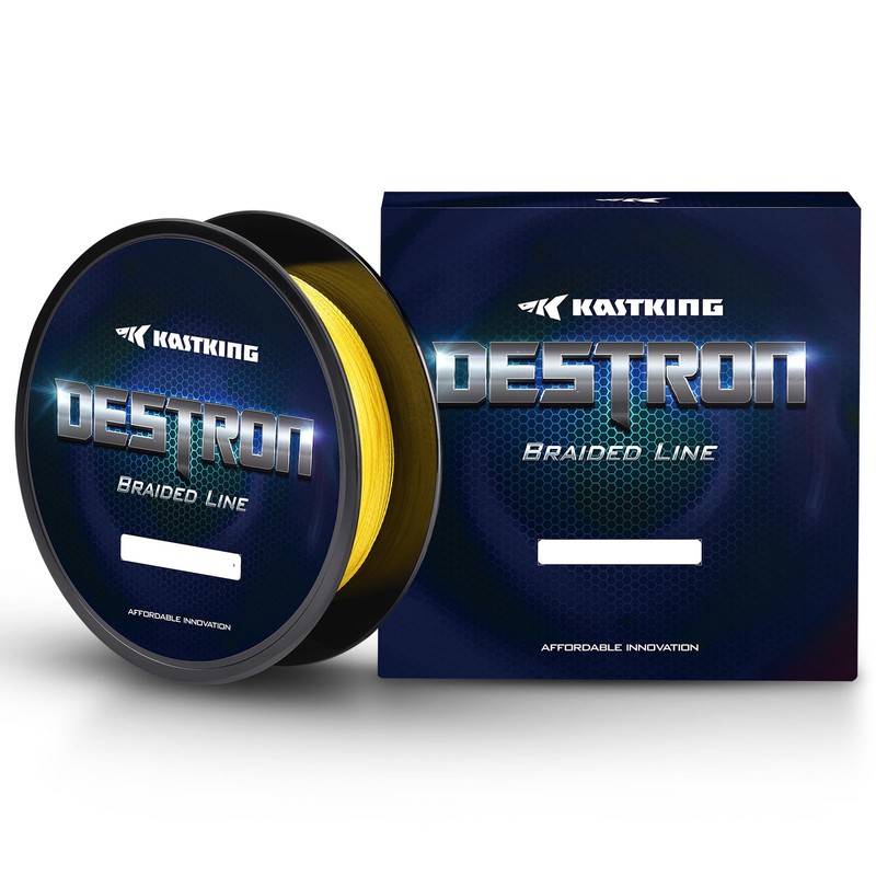 KastKing Destron Braided Fishing Line,Hi-vis Yellow,40lbs,150 yds