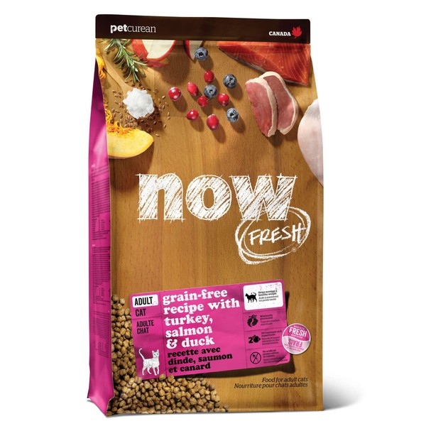Now Fresh Dry Cat Food, Turkey, Salmon and Duck Recipe,