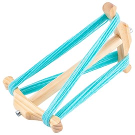 BENECREAT Niddy Noddy, Burlywood Wooden Spinning Tool for Yarn Spinning, Handspun Yarn, Ply, Creating Skein, 200x160x20.5mm