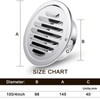 Zonon 24 Pcs Stainless Steel Soffit Vents 4 Inch Round